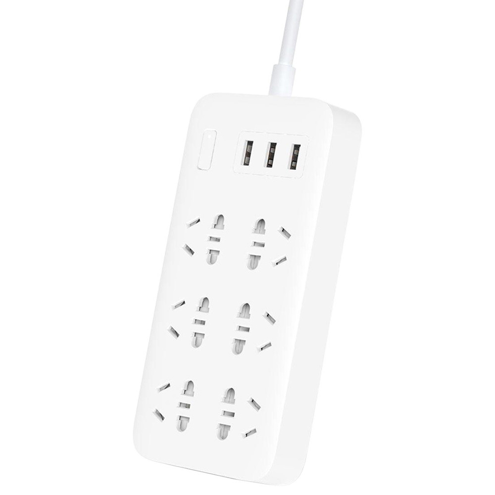 Мережевий фільтр Xiaomi Mi Power Strip White (6 розеток і 3 USB-порти) (6934177700842)