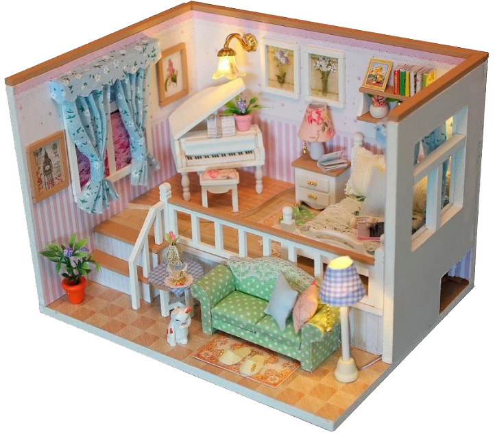 Румбокс, інтер'єрний конструктор DIY mini house MD 2503 М026 з підсвічуванням