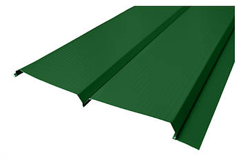 Сайдинг Євро-Брус RAL 6002 (глянець) металевий фасадний, Колір Листяно-зелений.