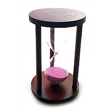 Декоративні пісочний годинник 15 хв рожевий пісок
