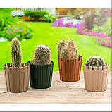 Горщик для квітів Akasya 1 л сіро-коричневий, фото 7