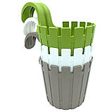 Горщик для квітів балконний підвісний Akasya Single 1,5 л зелений, фото 6