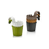 Горщик для квітів балконний підвісний Akasya Single 1,5 л зелений, фото 7