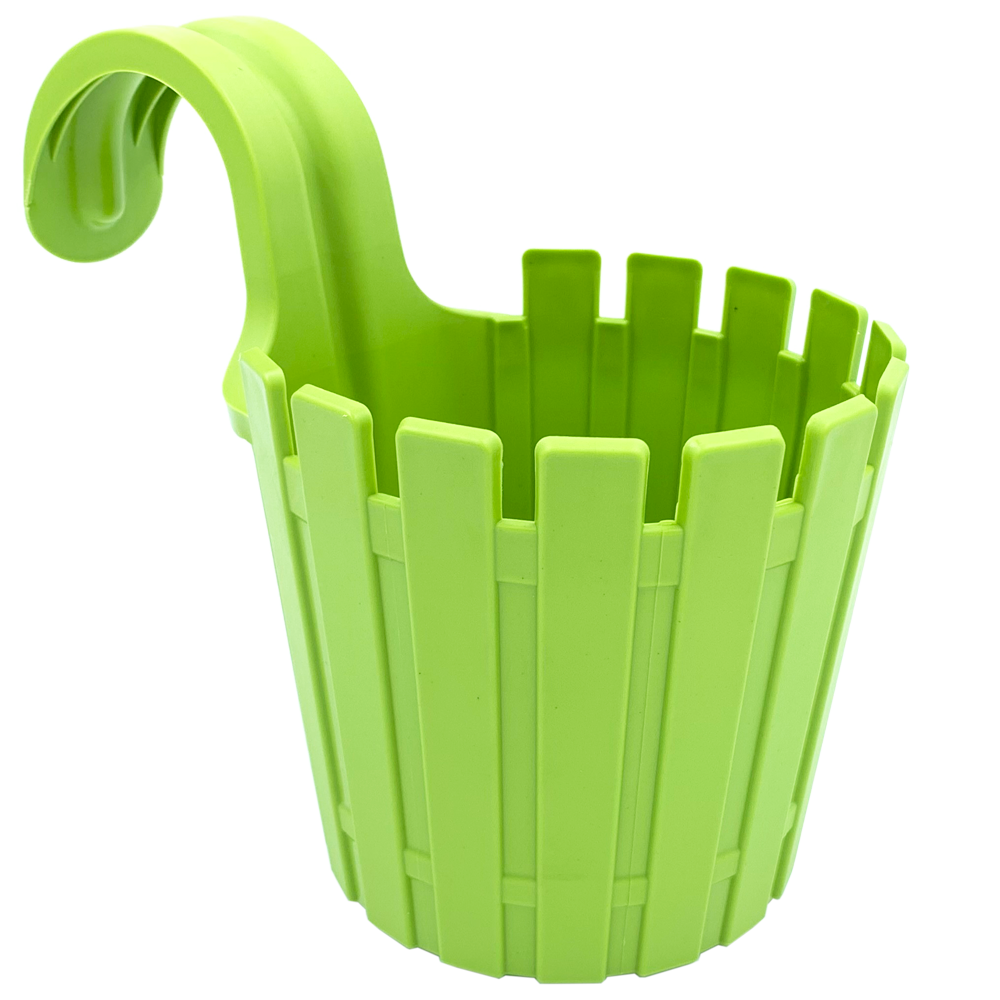 Горщик для квітів балконний підвісний Akasya Single 1,5 л зелений, фото 1