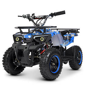 Дитячий (підлітковий) квадроцикл електричний Profi (мотор 800W, 3 аккумулятори) HB-ATV800AS-4 Синій