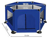 Манеж дитячий Маніж шестигранний СИНІЙ Ігровий манеж Детский манеж Манежик для дитини 125х65см ПОЛЬША, фото 7