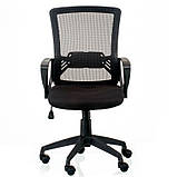 Крісло для офісу Admit чорне зі спинкою сітка, фото 2