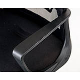 Крісло для офісу Admit чорне зі спинкою сітка, фото 7