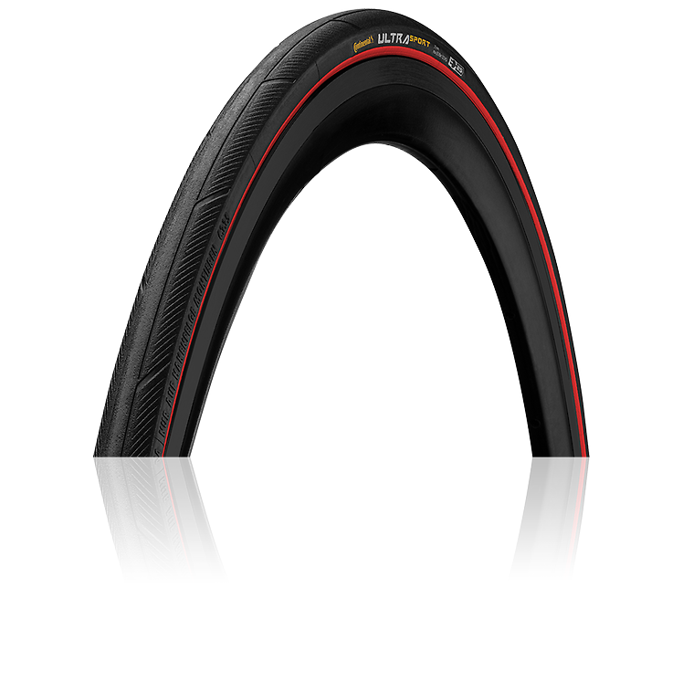 Велосипедна покришка шина Continental Ultra III Sport 28" | 700 x 25C чорна/червона, складна, skin