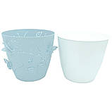 Горшок для цветов 3D 1,4 л светло-голубой, фото 4
