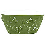 Горщик для квітів балконний 3D 4,1 л темно-зелений, фото 2