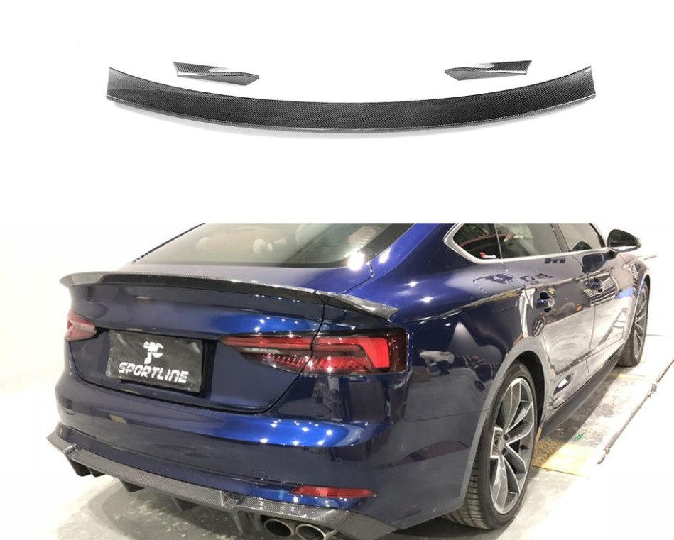Спойлер Audi A5 B9 (2016+) тюнінг сабля (3 частини) карбон