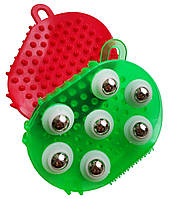 Масажер силіконові антицелюлітний із металевими вставками 10х13 см