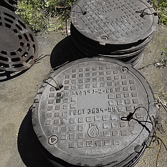 Кришка чавунна «Дачна» 1т (27 кг) (Ø 605 мм.)