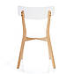 Білі дерев'яні стільці для кухні Signal Mosso з жорстким сидінням в скандинавському стилі Польща, фото 9