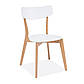 Білі дерев'яні стільці для кухні Signal Mosso з жорстким сидінням в скандинавському стилі Польща, фото 8