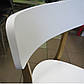 Білі дерев'яні стільці для кухні Signal Mosso з жорстким сидінням в скандинавському стилі Польща, фото 4