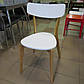 Білі дерев'яні стільці для кухні Signal Mosso з жорстким сидінням в скандинавському стилі Польща, фото 2