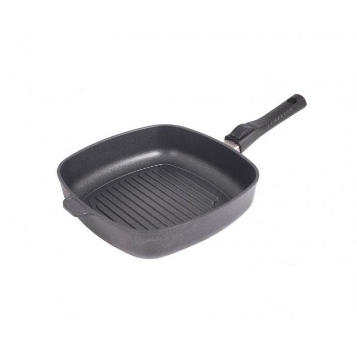 Сковорода гриль квадратна індукційна BAF Gigant NewLine Induсtion 28*28 см з'ємна ручка 500116280-IR, фото 1