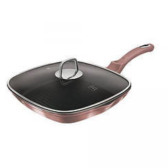 Сковорода-гриль Berlinger Haus Moonlight I-Rose Edition з кришкою 28 х 28 см Колір золотистий 6028BH