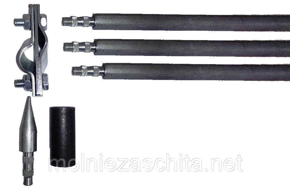 Комплект заземлення оцинкований ф20 L-4,5 м.