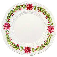 Набор из 6-ти тарелок обеденных керамических с новогодней тематикой "Рождество"