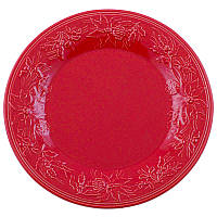 Тарелка подставная красная из керамики "Зима" Bordallo