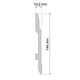 Плінтус з дюрополімер LPC-25 Cezar тонкий, високий  144 мм. Польша, фото 5