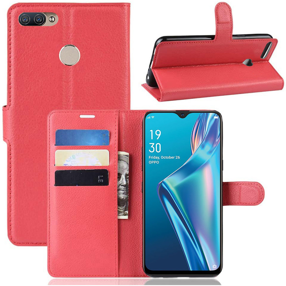 Чохол-книжка Litchie Wallet для Oppo A12 Red