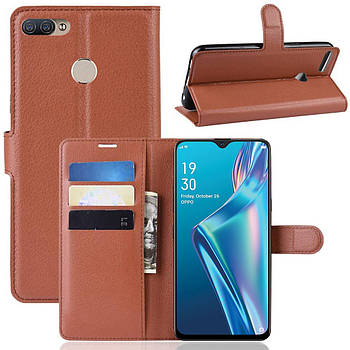 Чохол-книжка Litchie Wallet для Oppo A12 Brown