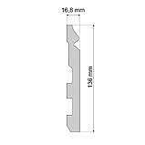 Плінтус ударостійкий високий LPC-24 Cezar з дюрополімер висотою 136 мм, 2,44м. Польща, фото 4