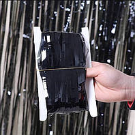 Фольгована шторка чорний пастель 1*2 метри Китай