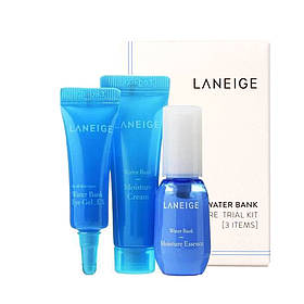 Набір мініатюр зволожуючих засобів для догляду за шкірою обличчя Laneige Water Bank Moisture Trial Kit 3 шт