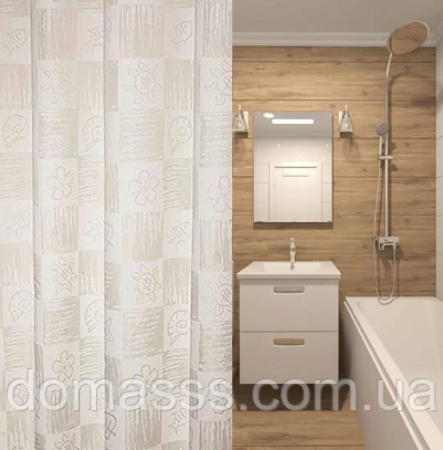 Шторка для ванної кімнати та душу тканинна Toffee NJ01555 (180х200 см)