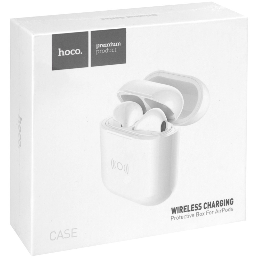 Hoco CW18 Wireless Charging Protective Box For AirPods — White