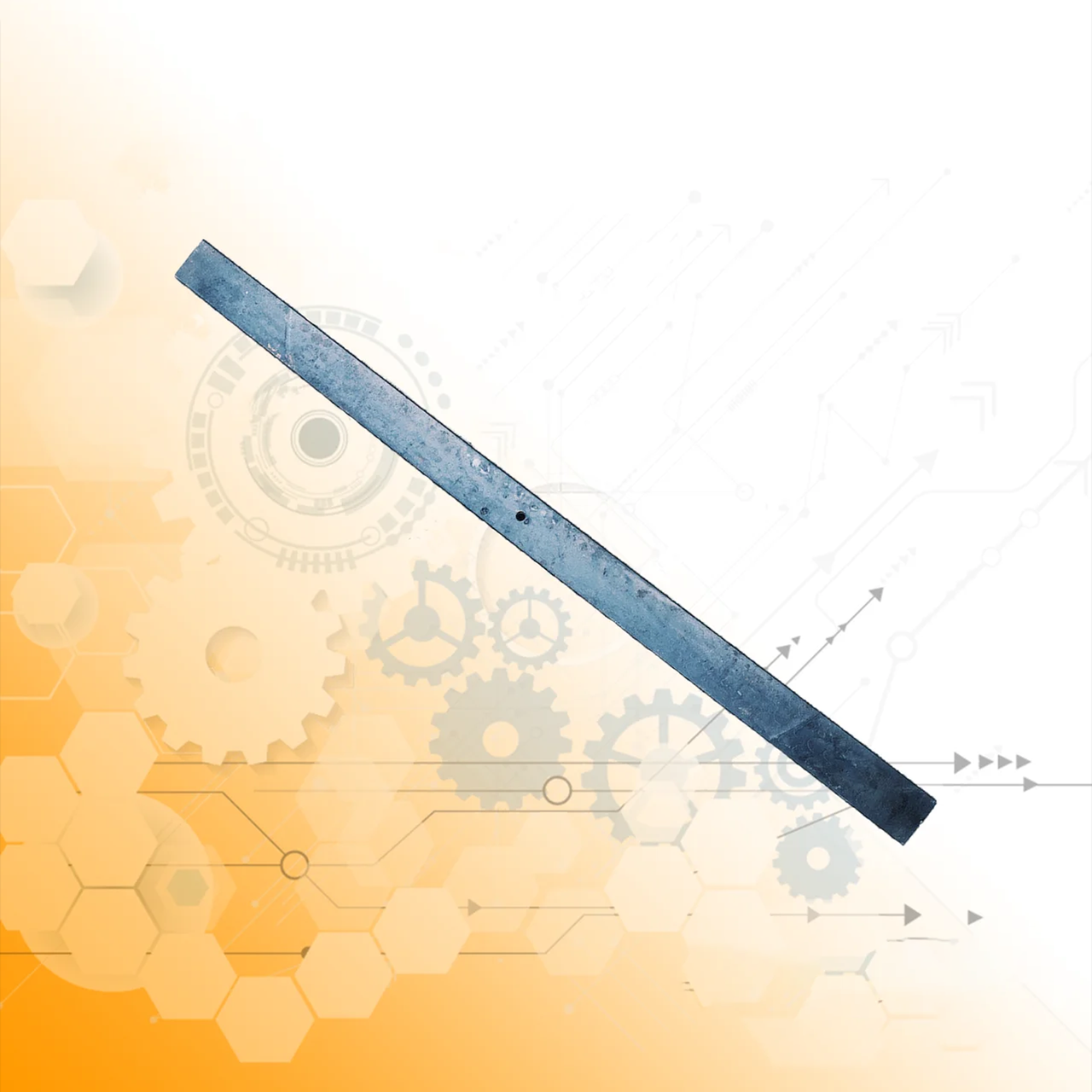 Лист додаткової ресори ГАЗ-53/3307 задньої підвіски 9 мм, фото 1