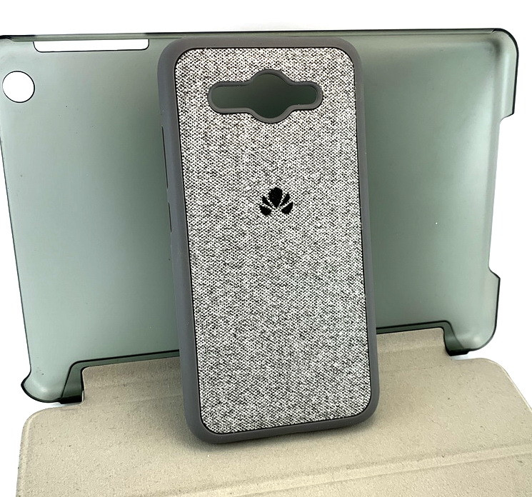 Чохол для Huawei Y3 2017 накладка силіконовий протиударний Canvas тканина сірий
