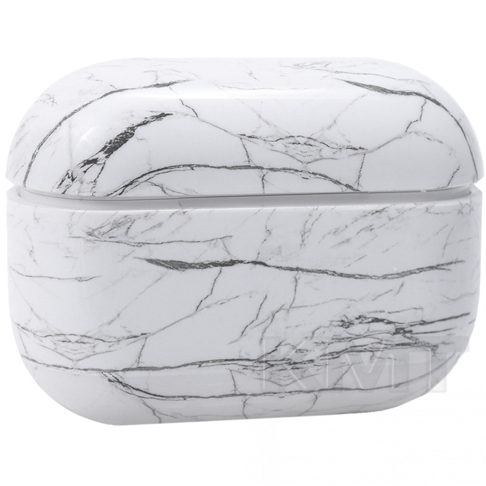 Airpods Pro Marble Case — White