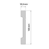 Плінтус ударостійкий високий LPC-20 Cezar з дюрополімер висотою 108 мм, фото 4