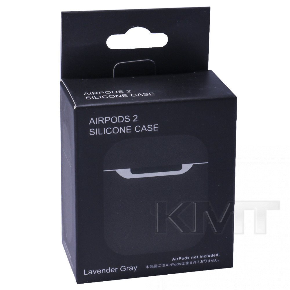 Силіконовий чохол для Apple AirPods Ultra Slim Silicone Case For Airpods 1/2 — Lavander Gray