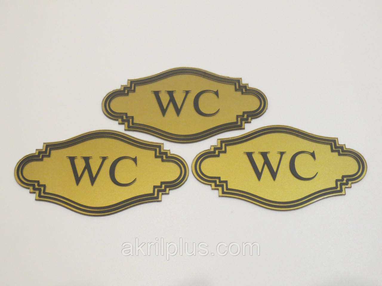 Табличка покажчика туалету WC 120*70 мм