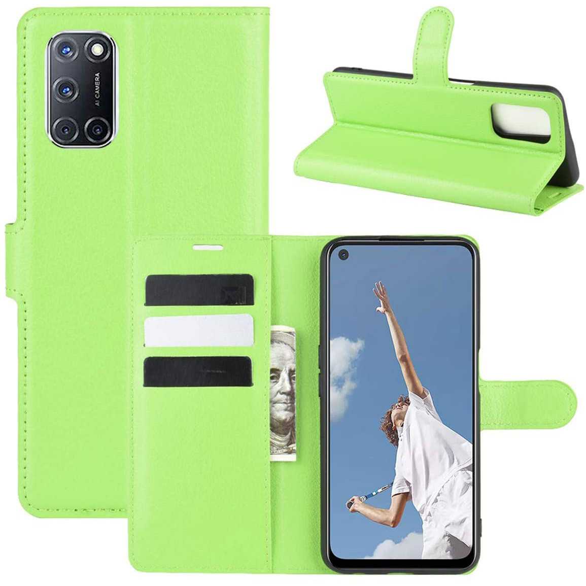 Чохол-книжка Litchie Wallet для Oppo A92 / A72 / A52 Green, фото 1