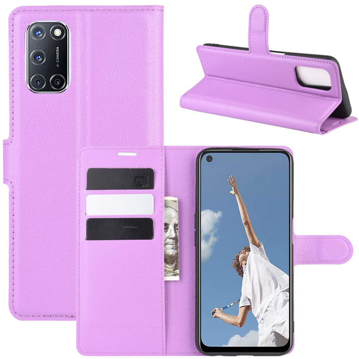 Чохол-книжка Litchie Wallet для Oppo A92 / A72 / A52 Violet, фото 1
