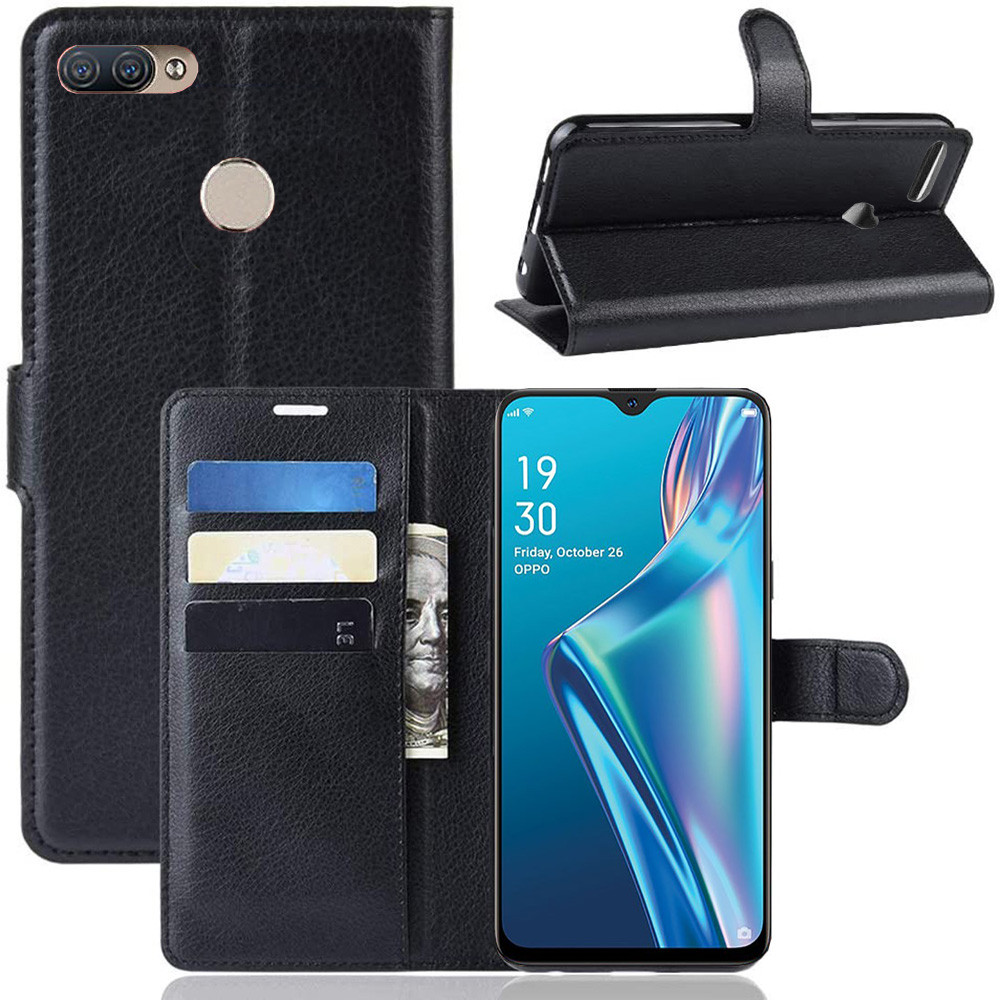 Чехол-книжка Litchie Wallet для Oppo A12 Black, фото 1