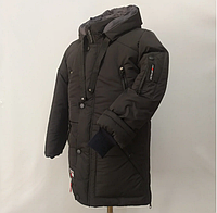 Зимняя Куртка парка подростковая на мальчика теплая от производителя Верхняя одежда детская