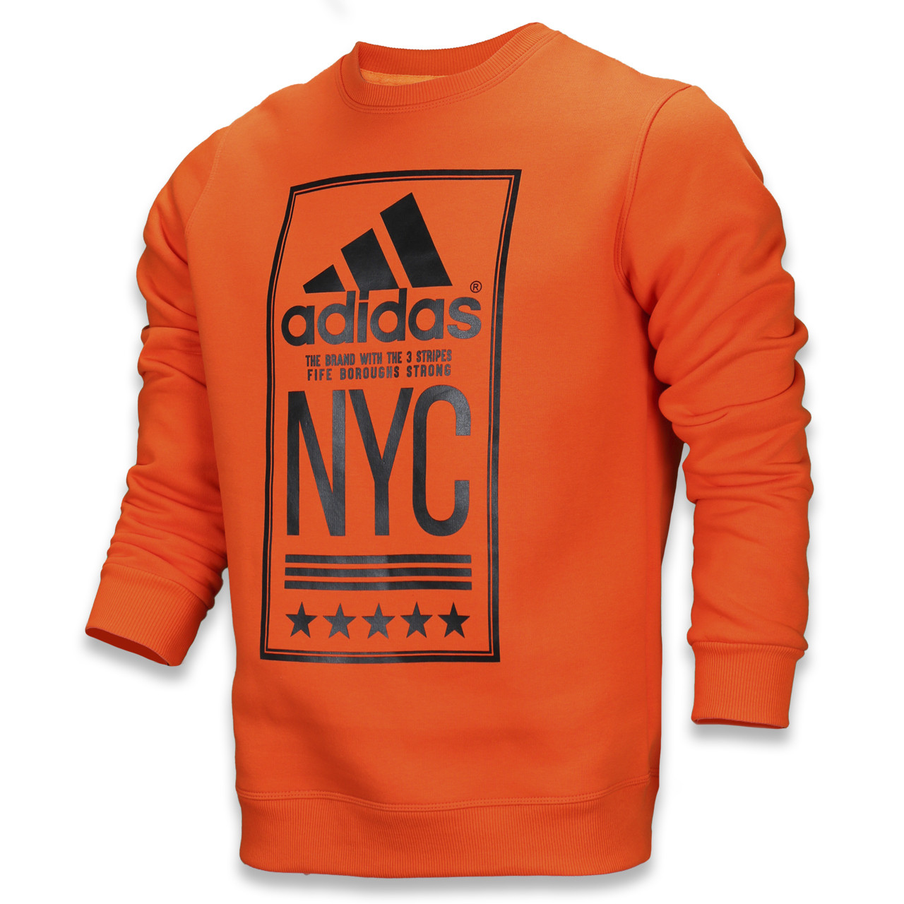 Світшот осінь-зима помаранчевий ADIDAS з принтом "NYC" ORN S(Р) 19-422-003