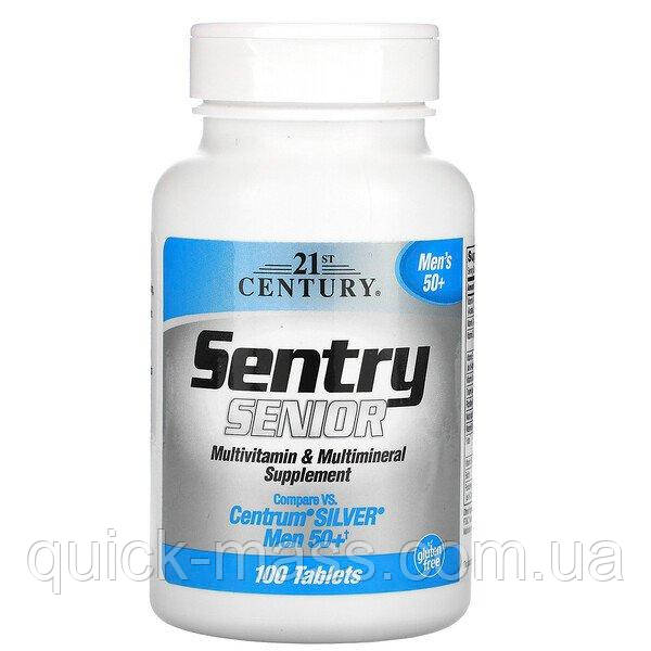 Витамины для мужчин 50+ Sentry Senior Men's 50+ Multivitamin & Multimineral Supplement 100tab, фото 1