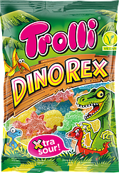 Желейні цукерки мармелад жувальний зефір Dino Rex діно рекс дракони 100г ТМ Trolli Тролі Німеччина