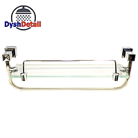Полка на 2 а отверстия 350 мм ( Одно стекло и держатель полотенца ) ПС601