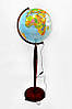 Глобус із підсвіткою подарунковий на дерев'яній ніжці електричний підлоговий Glowala, фото 2